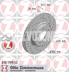 Přední brzdový kotouč (302mm) P80 C70/S70/V70(XC) děrovaný