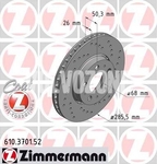 Přední brzdový kotouč (285,5mm) P2 S60/S80/V70 II/XC70 II děrovaný