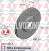 Přední brzdový kotouč (328mm) P3 (-2015) XC60 žebrovaný kolem středu, děrovaný