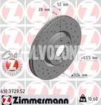 Přední brzdový kotouč (324mm) P3 (2016-) XC60 plný kolem středu, děrovaný