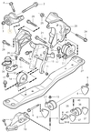 Uložení motoru pravé S40/V40 1.8/2.0(T)/T4 převodovky M56 a automatické