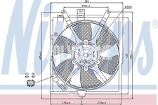 Vrtule ventilátoru chladiče motoru 1.6/1.8/2.0 (2000-) S40/V40