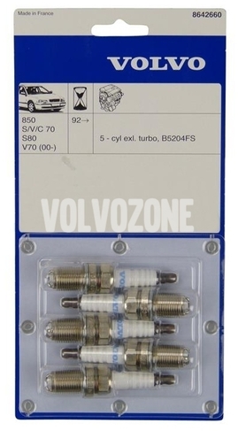 Zapalovací svíčky 5 válec bez turba P80 P2 (OEM)