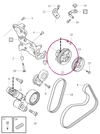 Vodicí kladka drážkového řemene 5 válec D3/D4/2.4D/D5, T4/T5 (2013-) P3 (OEM)