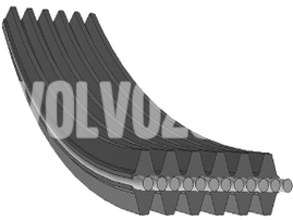 Drážkový řemen P2 kromě TDI S60/S80/V70 II/XC70 II/XC90 1825mm (nový typ)
