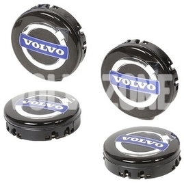 Sada středových krytek kol (64mm) černá nový design (OEM)