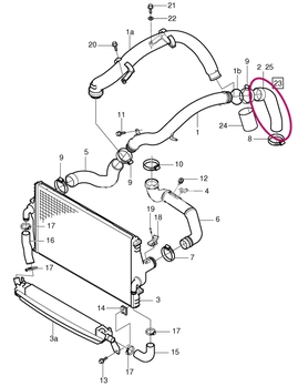 Hadice od turba do trubky k intercooleru 2.3 T5 P2/P80 (1999-) (OEM)