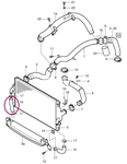 Koleno z přídavného intercoolera, vstupní strana P2 S60R/V70R II
