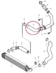 Spojovací hadice od trubky turba k intercooleru 2.4D/D5 (-2010) P1 C30/C70 II/S40 II/V50