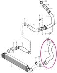 Hadice za intercoolerem ke klapky sání 2.4D/D5 (-2010) P1 C30/C70 II/S40 II/V50