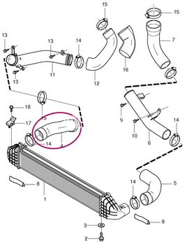 Hadica od intercooleru do trubky sání T6 P3 (OEM)