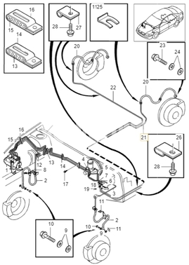 BRAKE PIPE Volvo 30862612 (OEM)