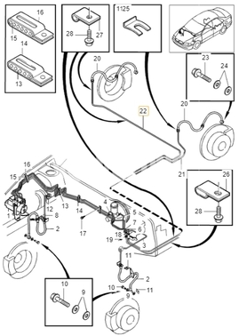BRAKE PIPE Volvo 30862613 (OEM)