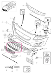 GRILLE, CENTRE Volvo 31214849 (2010-)