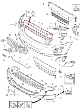 CENTER TRIM MOULDING Volvo 31290998 (-2013) (OEM)