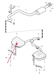 Rear SILENCER Left Volvo 31336947