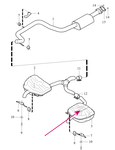 Rear SILENCER Right Volvo 31336948