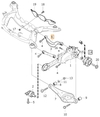 Příčné závěsné rameno horní levé P3 V60 s AWD+nivomat, V70 III s AWD+nivomat/CH 67701- FWD+nivomat (OEM)