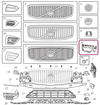 Držák mlhovky do předního nárazníku pravý SPA (-2021) XC60 II standardní nárazník (OEM)