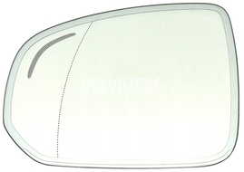 Sklo levého zpětného zrcátka SPA XC60 II/V90 XC strana řidiče (s automatickým stmíváním, s BLIS CTA) (OEM)