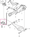 Uložení tehlice/zadního ramene pravé P3 S60 II/V60/XC60 S80 II/V70 III/XC70 III (OEM)
