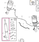 Front SHOCK ABSORBER Volvo 31658905 // Air Suspension