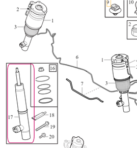 Front SHOCK ABSORBER Volvo 31658905 // Air Suspension (OEM)