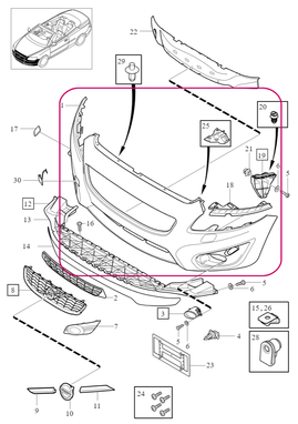 BUMPER COVER Volvo 39817458 (2010-) (OEM)