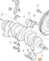 Hlavní ložisko klikového hřídele spodní ŽLUTÁ 5 válec D3/D4/2.4D/D5 (OEM)