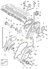 Těsnění krytu rozvodné řetězu 3.2 P2 XC90, 3.2 / T6 P3 (OEM)