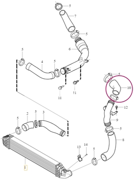 CHARGE AIR HOSE Volvo 31293929 (OEM)