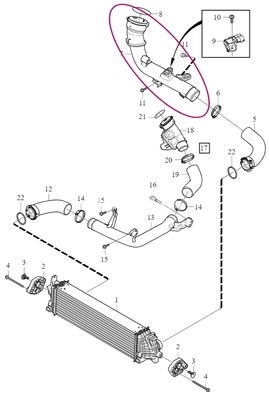 CHARGE AIR PIPE Volvo 31370128 (OEM)