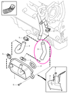 Hadice chladiče (přívod) motorového oleje 2.4D/D5 P2 (-2005) P2, P2 (1999-) benzín, P80 (1999-) benzín (OEM)
