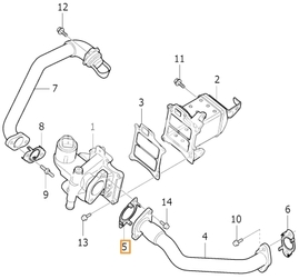 Těsnění EGR ventilu 2.0 D2/D3/D4/D5 (2014-) P1 P3 SPA/CMA (OEM)