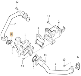 Těsnění EGR ventilu 2.0 D2/D3/D4/D5 (2014-) P1 P3 SPA/CMA (OEM)