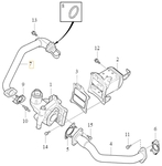 Trubka EGR ventilu 2.0 D2/D3/D4/D5 (2014-) P1 P3 SPA/CMA