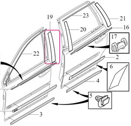 Front Door TRIM PANEL Left Volvo 8663886 (OEM)
