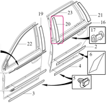 Rear Door TRIM PANEL Left Volvo 8663888