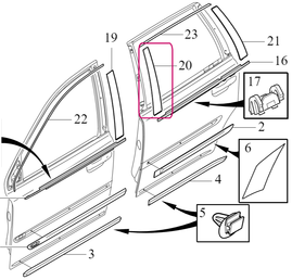 Rear Door TRIM PANEL Right Volvo 8663889 (OEM)