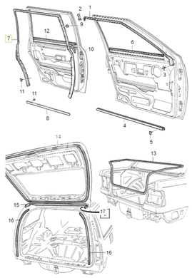 SEALING STRIP, L.H Volvo 9187360 (OEM)