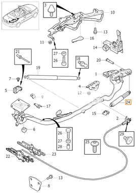 Pomocná vzpěra kufru P1 C70 II (OEM)