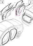SEALING STRIP Rear Door Left Volvo 30661314