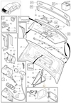 Pant/závěs víka kufru P2 S60 - pravý (OEM)
