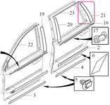 Rear Door TRIM PANEL Right Volvo 30796198 // black EXECUTIVE