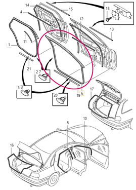 SEALING STRIP, R.H Volvo 30899958 (OEM)