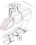 TRIM MOULDING A-pillar, Left Volvo 31214492