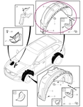 WHEEL ARCH LINER Rear Right Volvo 31283479