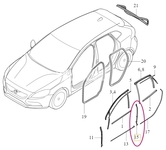SEALING STRIP Left Volvo 31371669