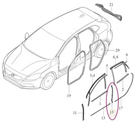 SEALING STRIP Volvo Right 31371670 (OEM)