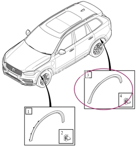 Lem zadního blatníku pravý SPA XC90 II (OEM)